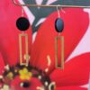 Wood Geometric Drop Earrings - Image 2