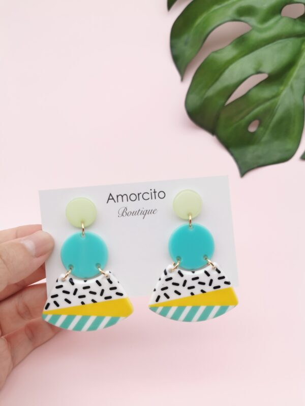 Pastel Geometric Earrings - Image 3