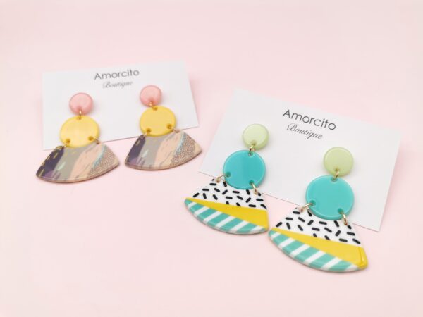 Pastel Geometric Earrings