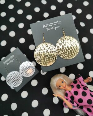 Acrylic 80s Disco Ball Earrings