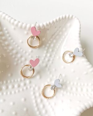 Matte Finish Heart Stud
