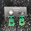 Acrylic Neon UFO Earrings
