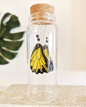 Handmade Butterfly Earrings - Golden Birdwing