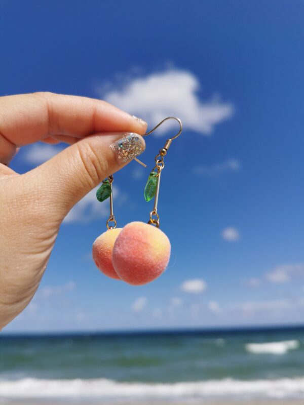 Artificial Mini Peach Earrings - Image 4