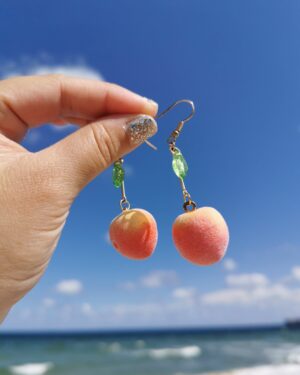 Artificial Mini Peach Earrings