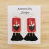 Handmade Polymer Clay Earrings -  Japanese Culture Inspiration - Image 7