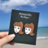 Girl Statement Stud Earrings - Image 2