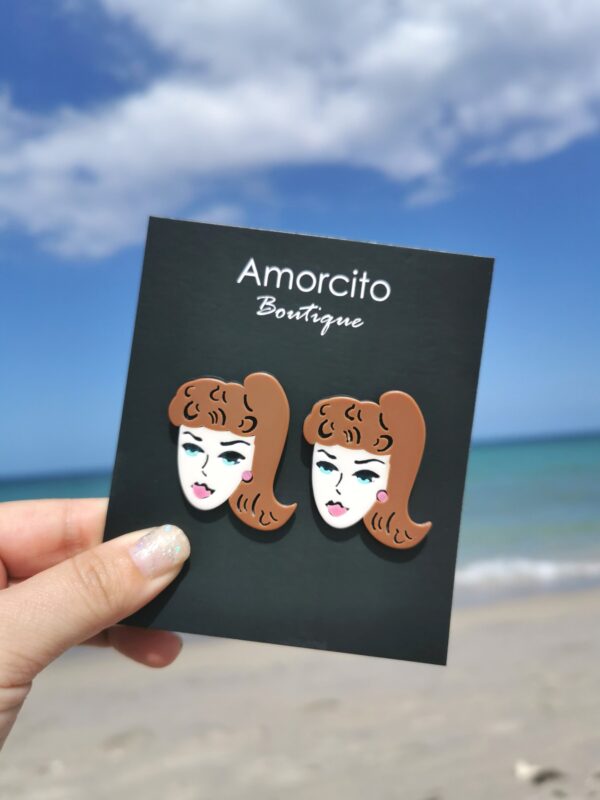 Girl Statement Stud Earrings - Image 2