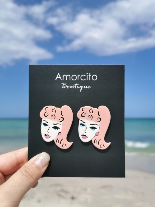 Girl Statement Stud Earrings - Image 5