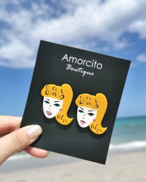 Girl Statement Stud Earrings