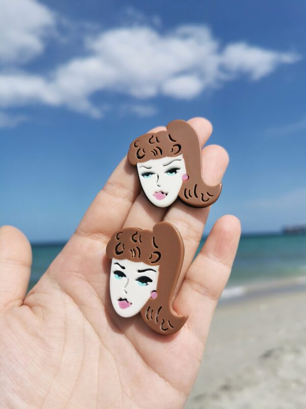 Girl Statement Stud Earrings - Image 8