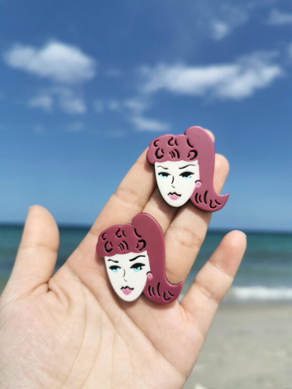 Girl Statement Stud Earrings - Image 7