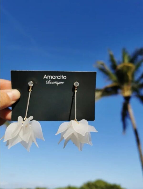 Petal Matte Finish Drop Earrings - Image 9