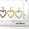Enamel Dual Harts Drop Earrings - Image 5