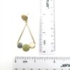 Enamel Dots Drop Earrings - Green Fan Shape - Image 5