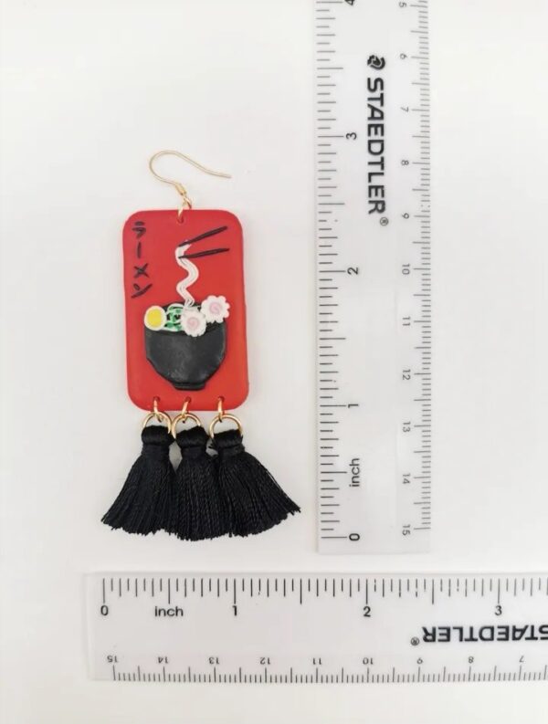 Handmade Polymer Clay Earrings -  Japanese Culture Inspiration - Image 13