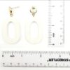 Wood Oval Drop Earrings - Image 3