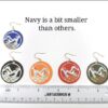 Oriental Elements Earrings - Crane and Ocean - Image 10