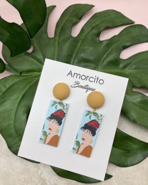 Acrylic Tropical Elements Earrings - Stylish Girl Collection