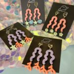 Handmade Polymer Clay Earrings - Neon Jellyfish