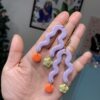 Handmade Polymer Clay Earrings - Neon Jellyfish - Image 8