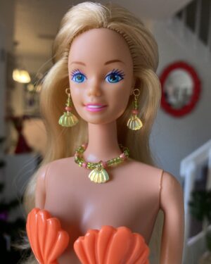 Barbie Doll Earrings - Mermaid Jewelry Set