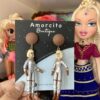 Handmade Barbie Doll Earrings - Astronaut - Image 6