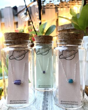 Handmade S925 Necklace - Necklace + Bottle Set/Gemstones