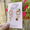 Handmade Pearl Star Earrings