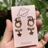 Handmade Pearl Star Earrings - Image 4