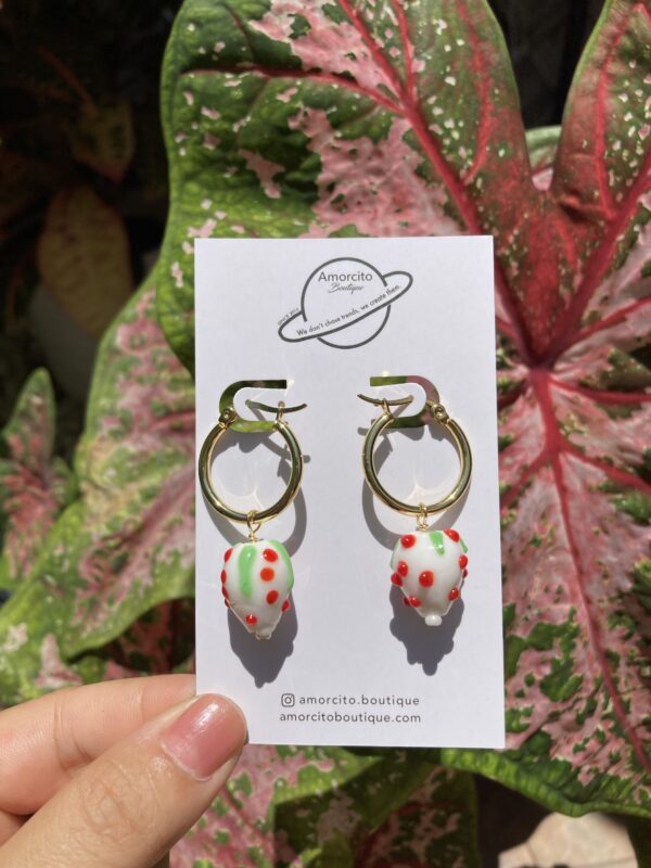 Strawberry Hoop Earrings - Image 7