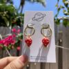 Strawberry Hoop Earrings - Image 9