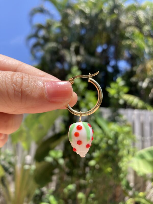 Strawberry Hoop Earrings - Image 4