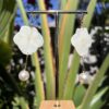 Handmade Real Flower Earrings - Hydrangea (White) - Image 3