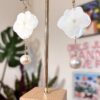 Handmade Real Flower Earrings - Hydrangea (White) - Image 5