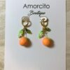 Handmade Polymer Clay Earrings - Florida Orange - Image 4