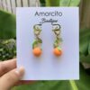 Handmade Polymer Clay Earrings - Florida Orange