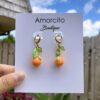 Handmade Polymer Clay Earrings - Florida Orange - Image 5
