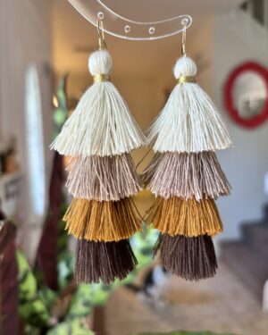Boho Style  Multi Color Tassel Earrings - Collection 1