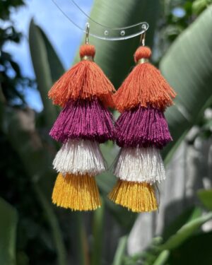 Boho Style Multi Color Tassel Earrings - Collection 2
