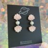 Handmade Polymer Clay Earrings - Underwater World Pink - Shell Collection - Image 9