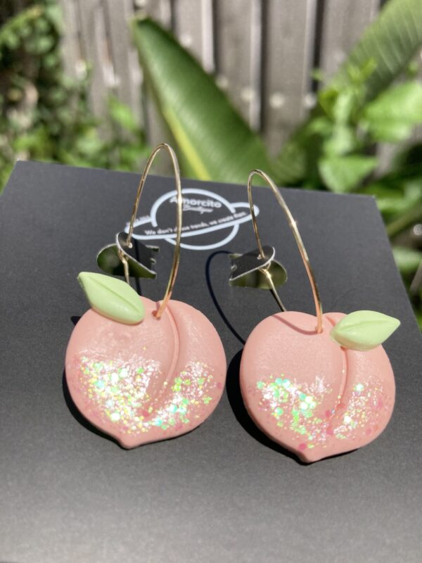 Handmade Polymer Clay Earrings - Peaches