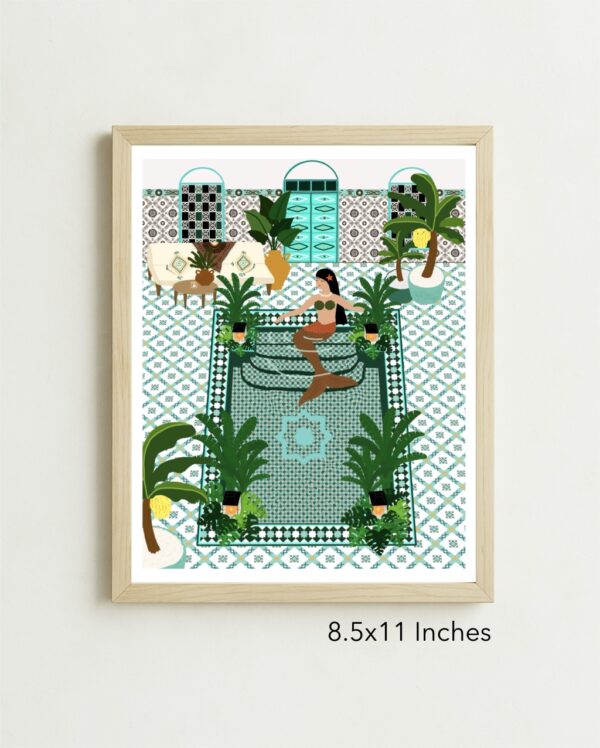Original Art Print - A Mermaid in Marrakech - Image 4