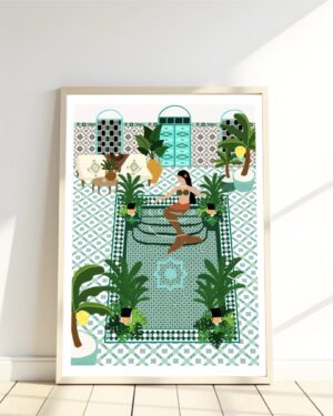 Original Art Print - A Mermaid in Marrakech