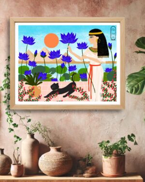 Original Art Print - Egyptian Lotus Garden