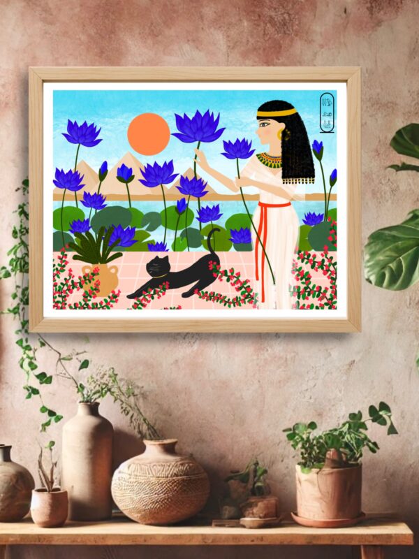 Original Art Print - Egyptian Lotus Garden