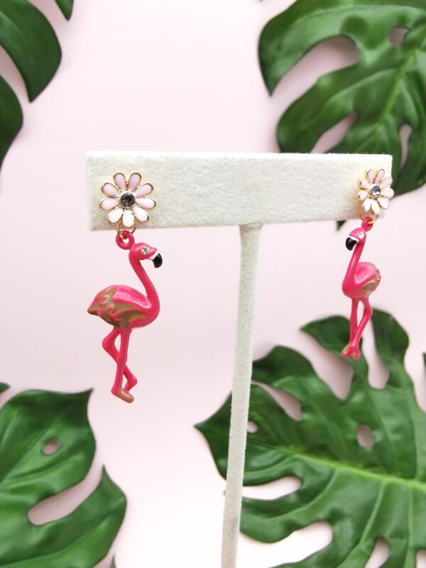 Tropical Flamingo Earrings - Image 3