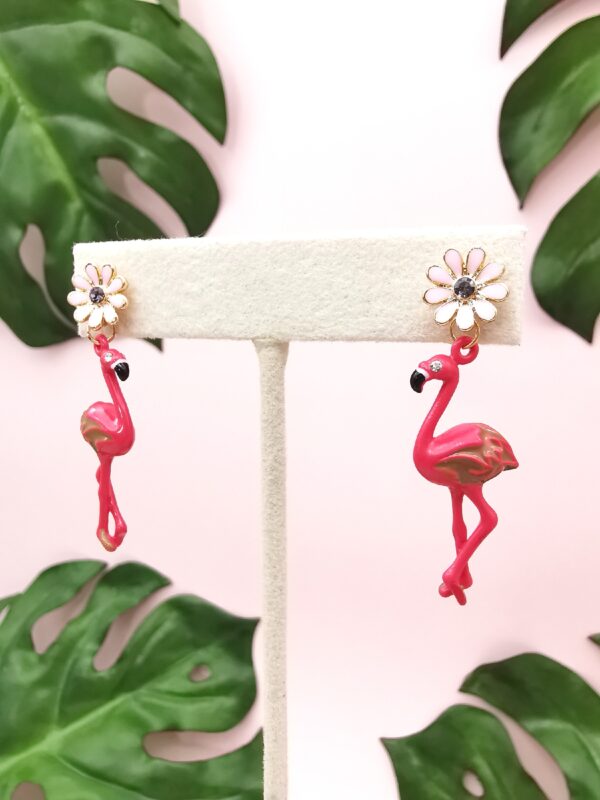 Tropical Flamingo Earrings - Image 2