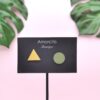 Matte Asymmetric Geometric Stud Earrings - Image 8