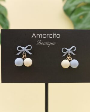 Matte Finish Ribbon Earrings